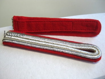 Schulterklappe Uniform 2-streifig rot-silber